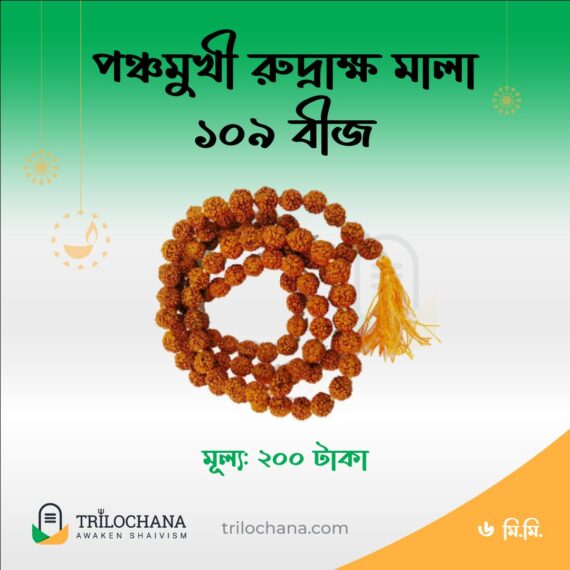 পাঁচমুখী রুদ্রাক্ষ মালা 5 Faces Rudraksha Mala By Trilochana